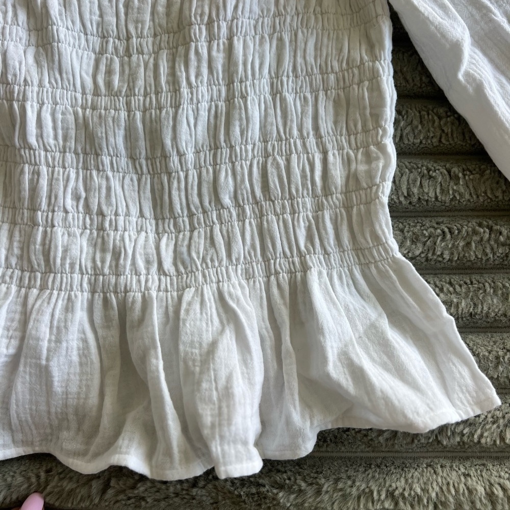GAP New With Tags 100% Cotton Poplin Long Sleeve Top- XL - Picture 3 of 9